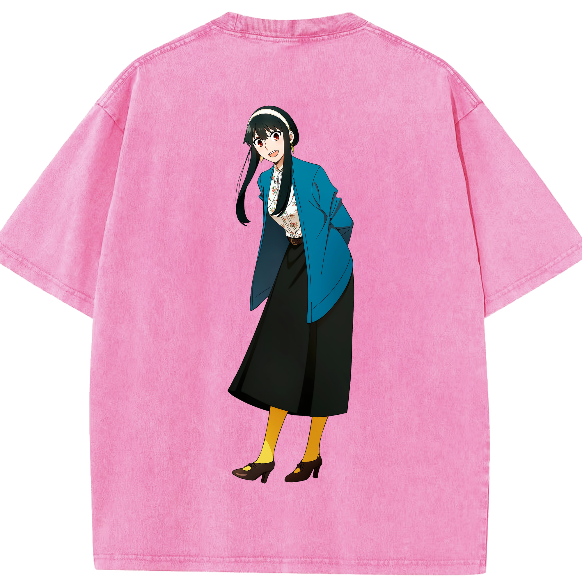 （画像用） SPY×FAMILY间谍家家酒 綿100% ヴィンテージ風 半袖Tシャツ（背面プリント）